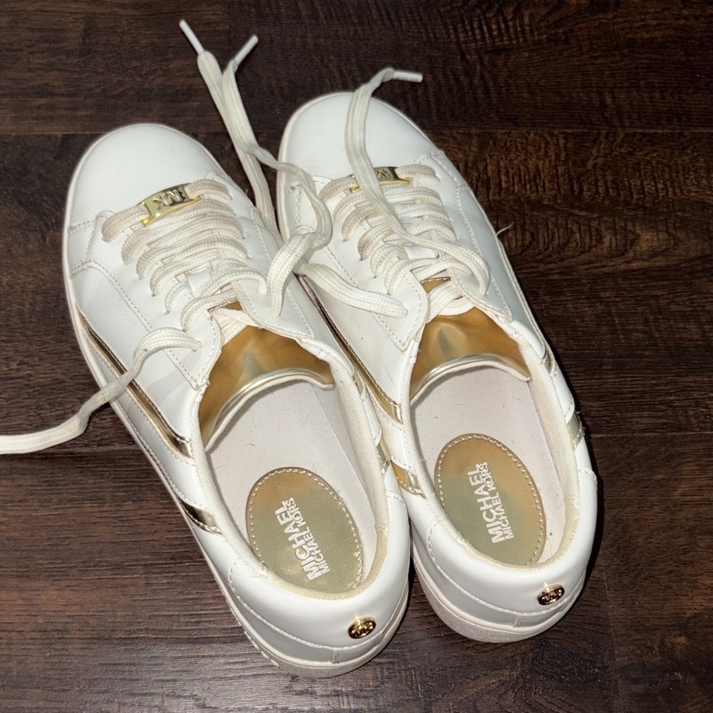 Michael Kors Cream and Gold Women's Sneakers